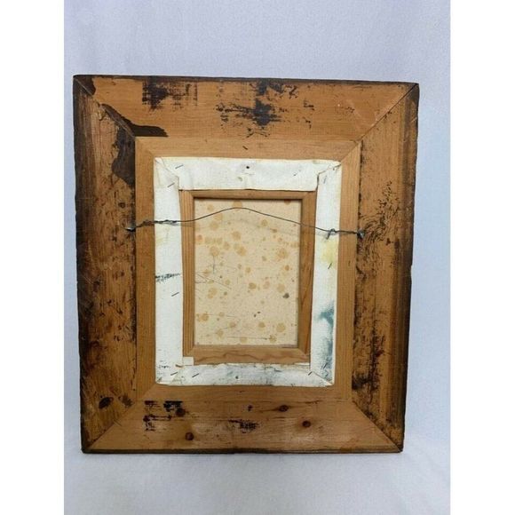 𝅺UNKNOWN Artist Oil Painting Beautiful Snowy Mountain Forest Landscape - Picture 7 of 10